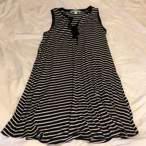 Navy blue and white casual sundress